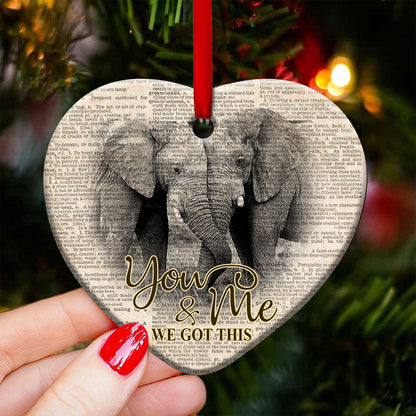Elephant You And Me We Got This - Elephant Ornament (Printed On Both Sides) 1122