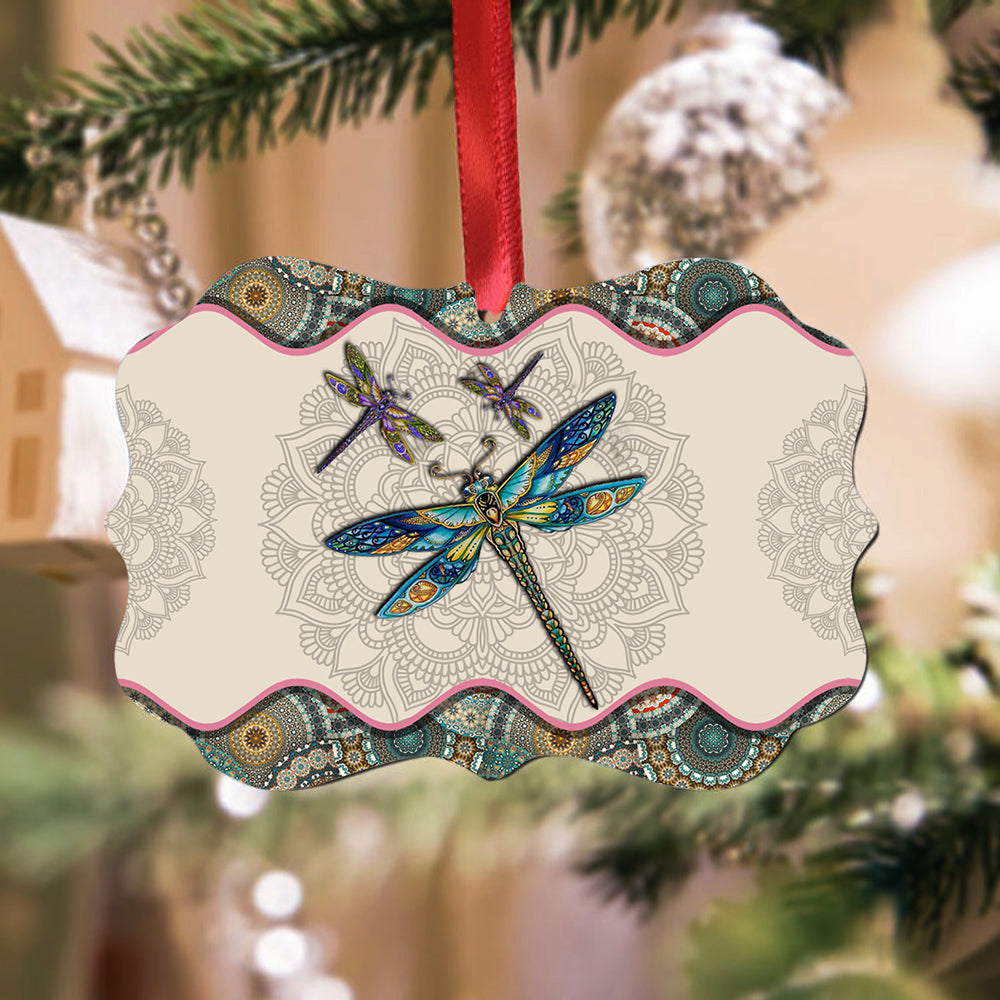Dragonfly Mandala - Dragonfly Ornament (Printed On Both Sides) 1022