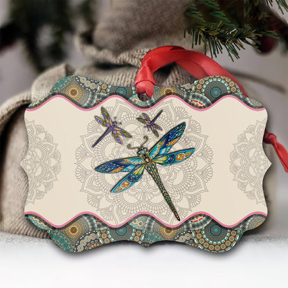 Dragonfly Mandala - Dragonfly Ornament (Printed On Both Sides) 1022