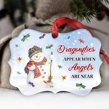 Memorial Dragonflies Appear When Angels Are Near - Memorial Ornament (Printed On Both Sides) 1022