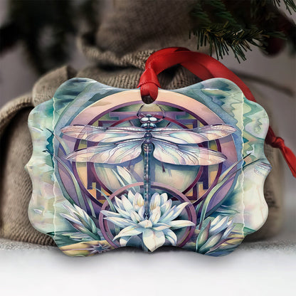 Dragonfly Flower - Dragonfly Ornament (Printed On Both Sides) 1022