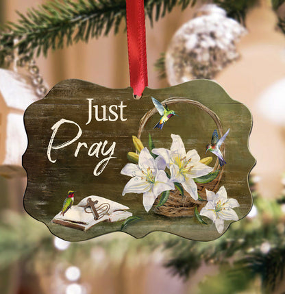 Hummingbird Just Pray - Hummingbird Ornament (Printed On Both Sides) 1122