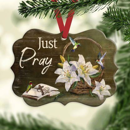 Hummingbird Just Pray - Hummingbird Ornament (Printed On Both Sides) 1122