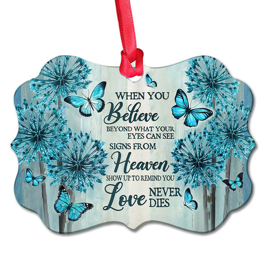 Love Never Dies - Memorial Ornament (Printed On Both Sides) 1022