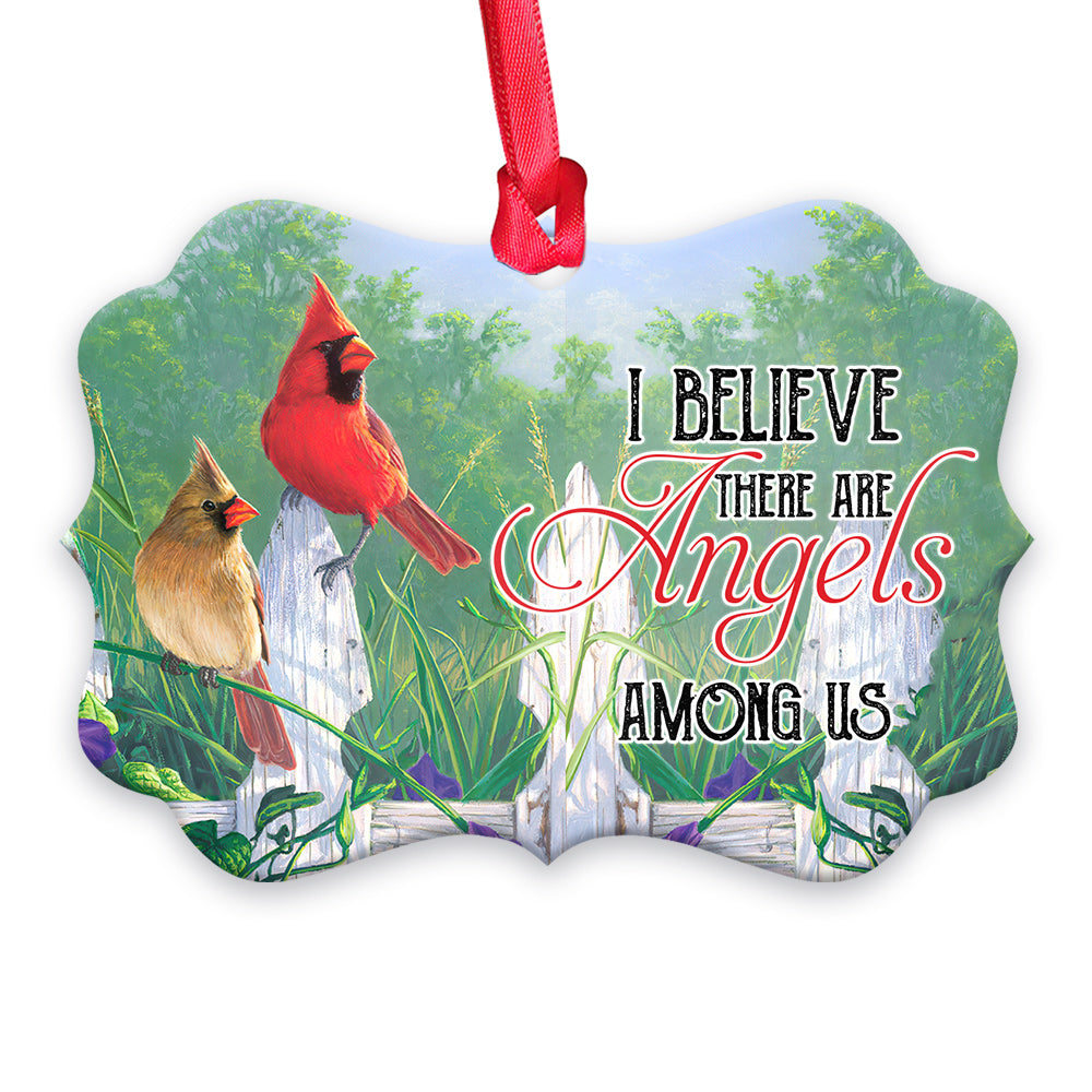 Cardinal There Are Angels Among Us - Memorial Ornament (Printed On Both Sides) 1022