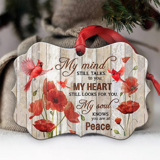Cardinal Memorial My Mind My Heart - Memorial Ornament (Printed On Both Sides) 1022