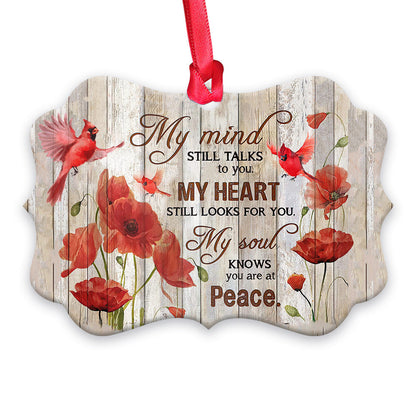 Cardinal Memorial My Mind My Heart - Memorial Ornament (Printed On Both Sides) 1022