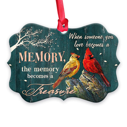 Cardinal Become A Treasure - Memorial Ornament (Printed On Both Sides) 1022
