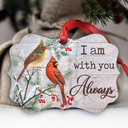 Cardinal I Am With You Always - Memorial Ornament (Printed On Both Sides) 1022