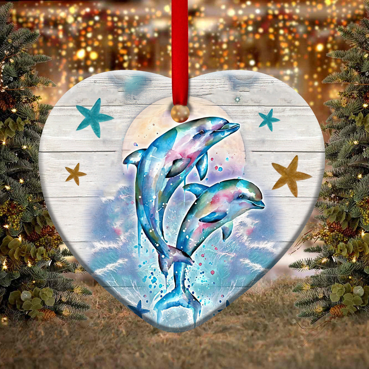 Dolphin To My Mom I Love You - Dolphin Ornament (Printed On Both Sides) 1122