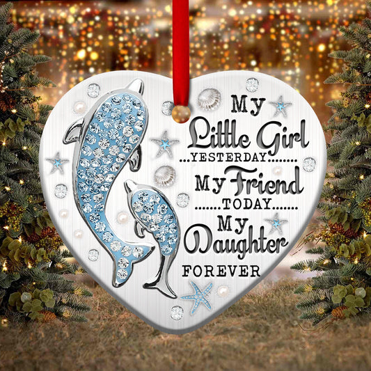Dolphin Mother And Daughter Forever - Dolphin Ornament (Printed On Both Sides) 1122
