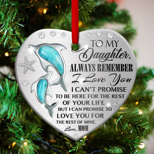 Dolphin Mother Send To Daughter - Dolphin Ornament (Printed On Both Sides) 1122