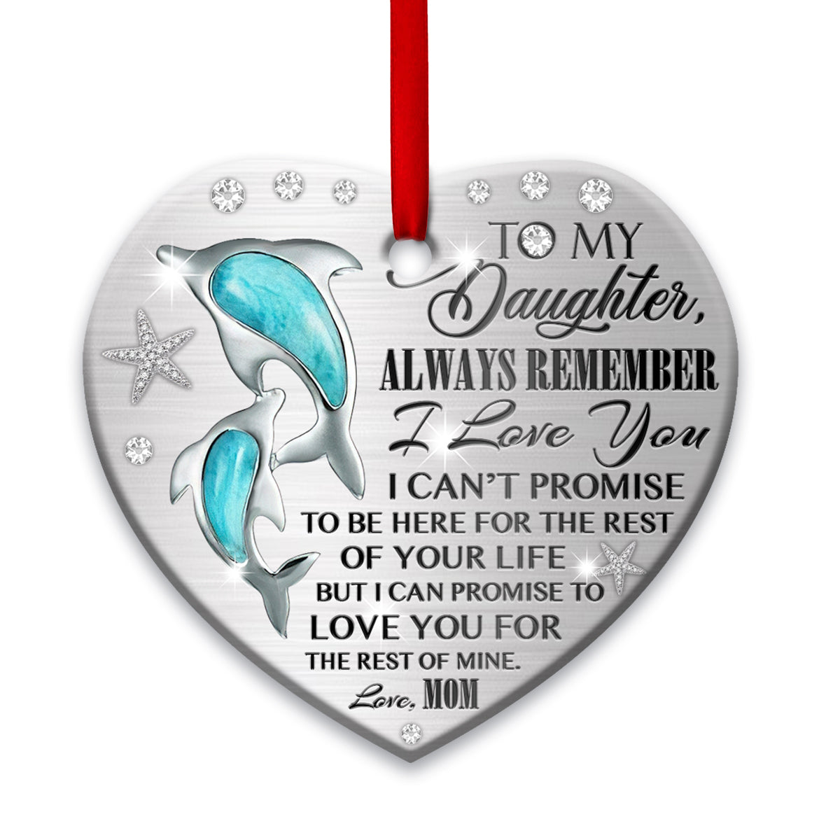 Dolphin Mother Send To Daughter - Dolphin Ornament (Printed On Both Sides) 1122