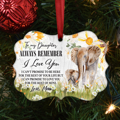 Elephant To My Daughter I Love You - Daughter Ornament (Printed On Both Sides) 1122