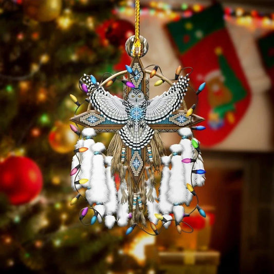 Native America Owl - Owl Ornament (Printed On Both Sides) 1122