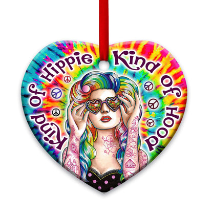 Hippie Kind Of Hippie Kind Of Hood Hippie - Heart Aluminium Ornament (Printed On Both Sides) 1122