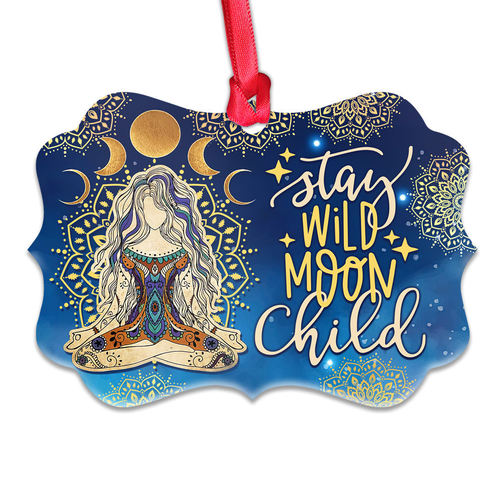 Stay Wild Moon Child Hippie - Medallion Aluminium Ornament (Printed On Both Sides) 1122