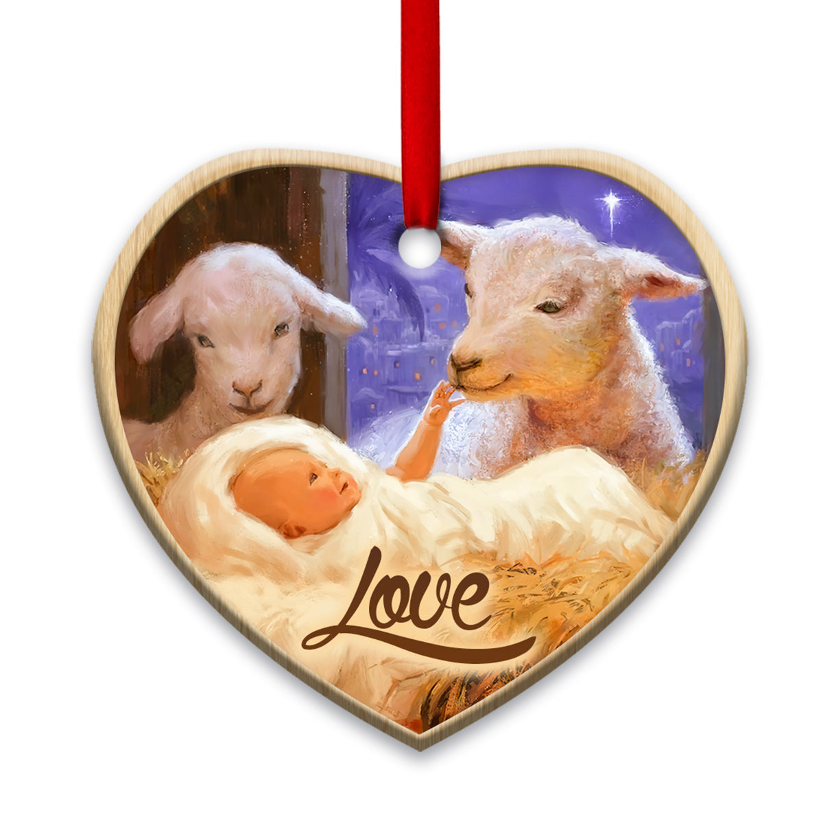 Faith Hope Love - Christian Ornament (Printed On Both Sides) 1122