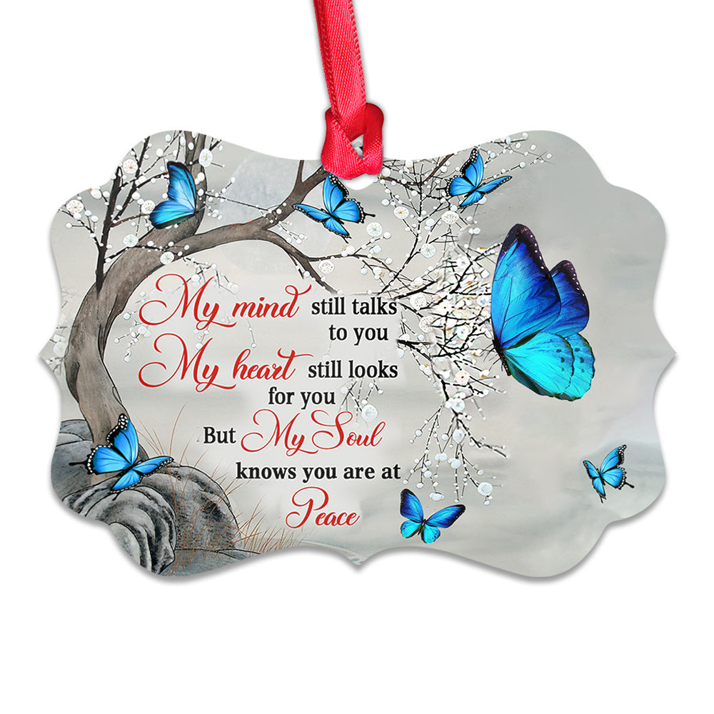 Butterfly Know You Are At Peace - Memorial Ornament (Printed On Both Sides) 1022