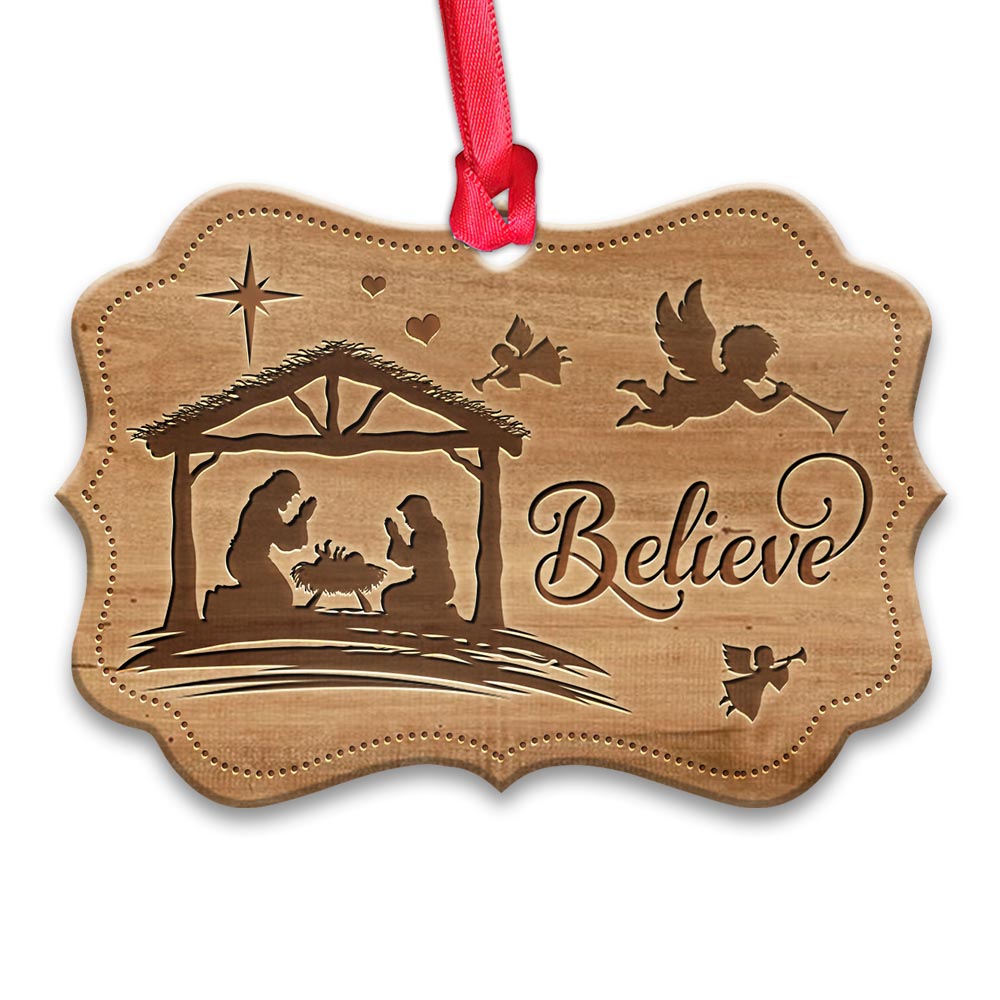 Believe - Christian Ornament (Printed On Both Sides) 1122