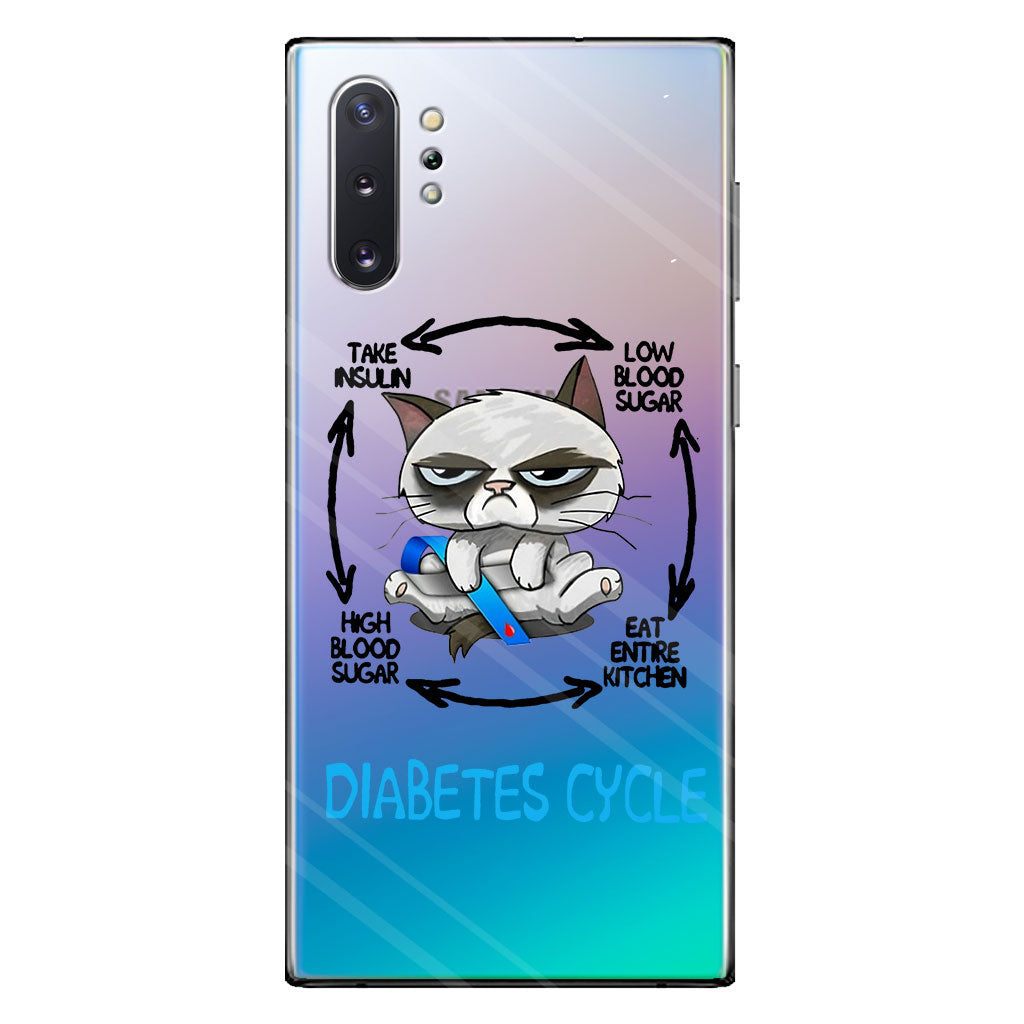 Diabetes Cycle - Diabetes Awareness Clear Phone Case