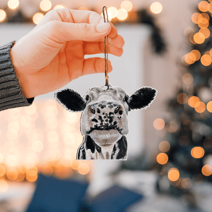 Funny Cow - Cow Ornament (Printed On Both Sides) 1022