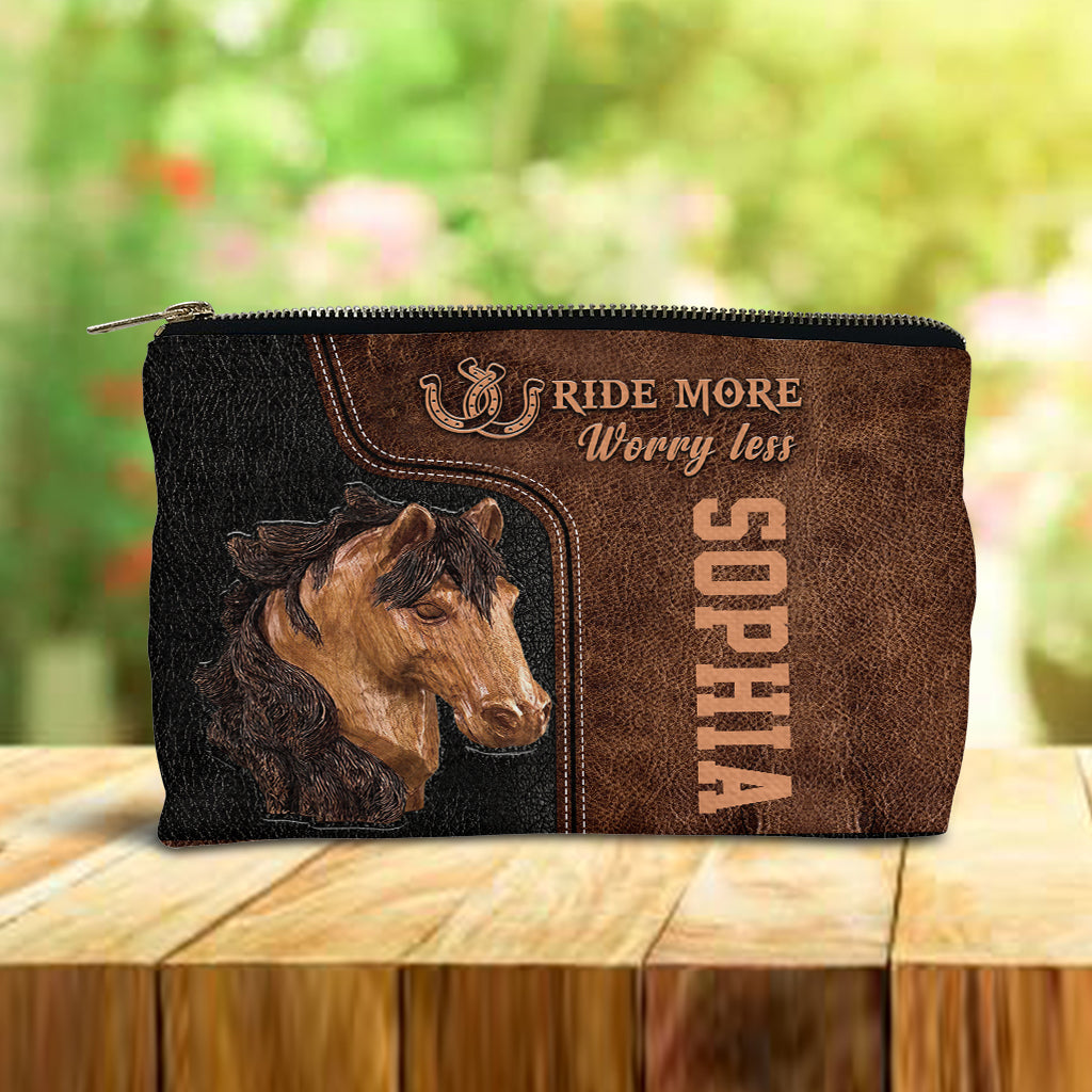 Ride More Worry Less - Personalized Horse Pouch