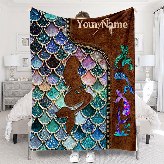 Mermaid - Personalized Mermaid Blanket