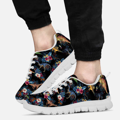 Tropical Dinosaurs Pattern - Dinosaur Sneakers