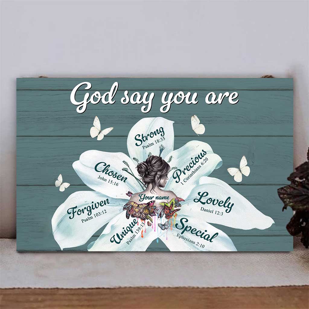 God Say You Are - Personalized Christian Rectangle Wood Sign