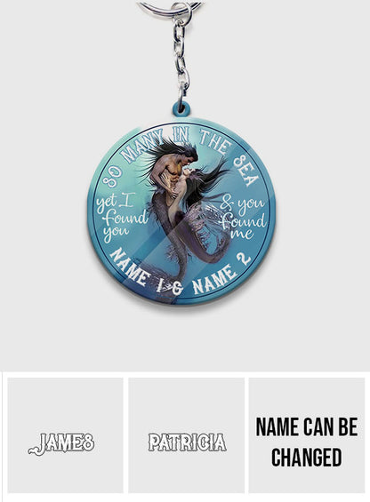 So Many In The Sea - Personalized Mermaid Keychain