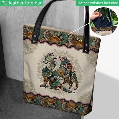 Mandala Dragon Pattern - Dragon Tote Bag