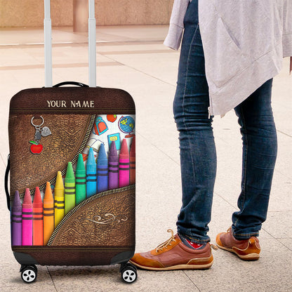 Teach Love Inspire - Personalized Teacher Luggage Cover