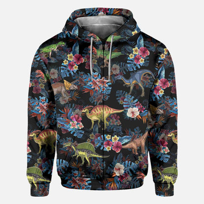 Tropical Dinosaurs Pattern - Dinosaur All Over Shirt