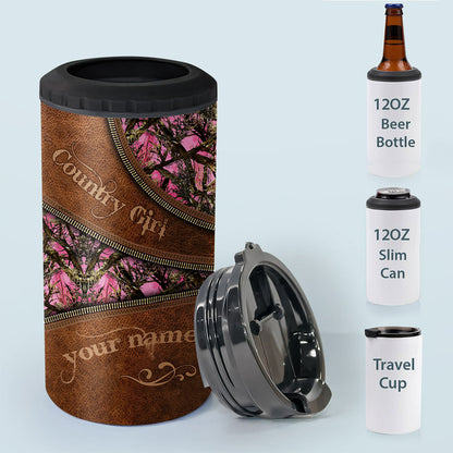 Country Girl - Personalized Hunting Can Cooler