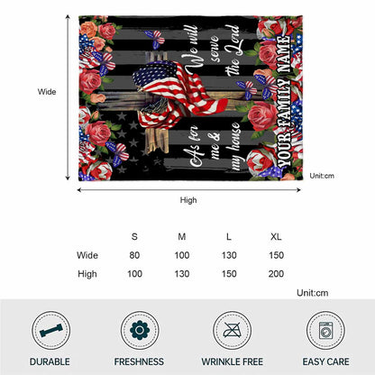 We Will Serve The Lord - Personalized Christian Blanket