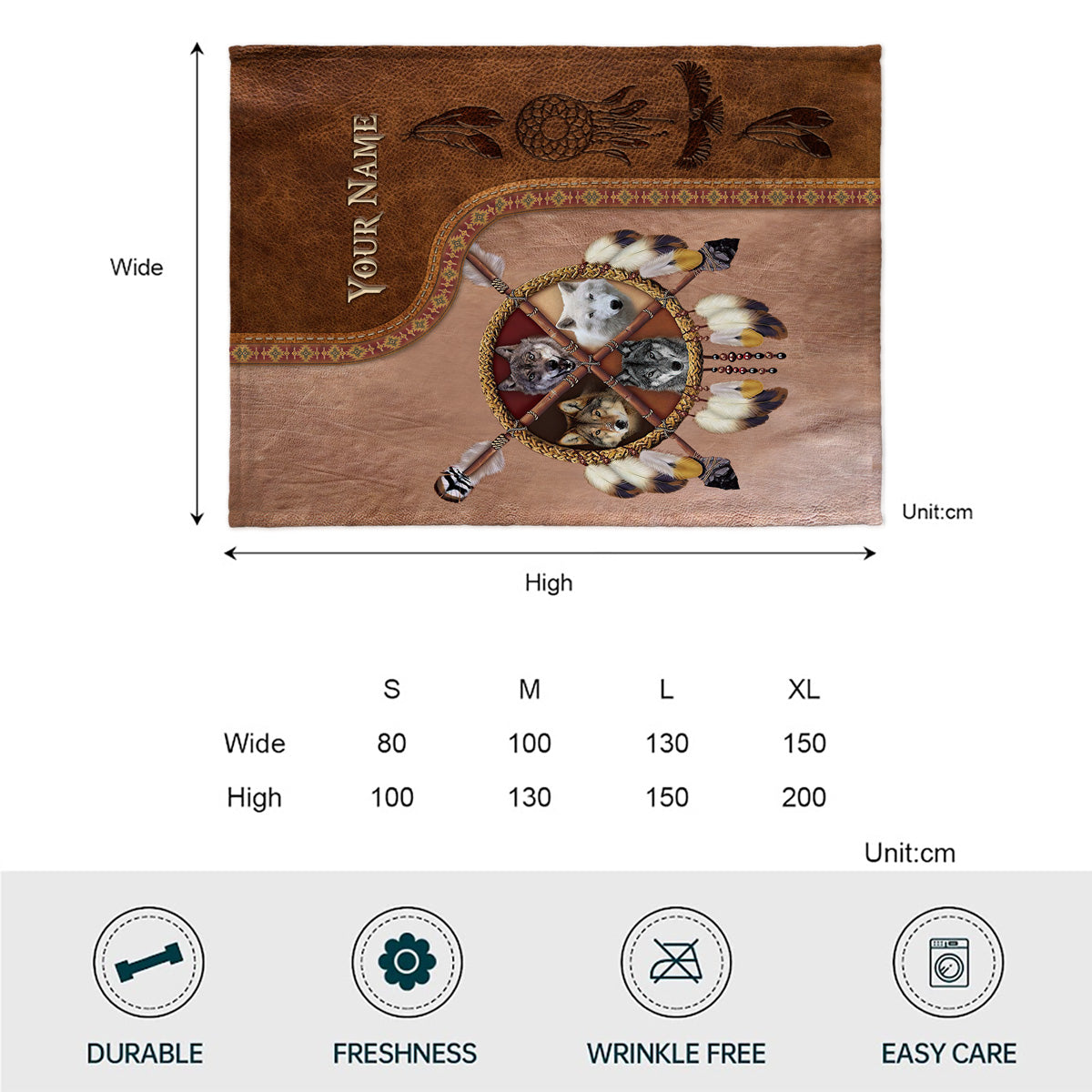 Native Blood - Personalized American Indian Blanket