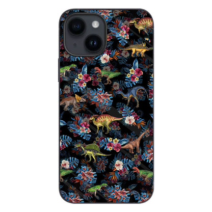 Tropical Dinosaurs Pattern - Dinosaur Phone Case