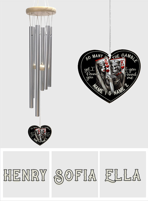 So Many In The Gamble - Personalized Poker Wind Chime