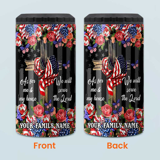 We Will Serve The Lord - Personalized Christian Can Cooler