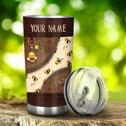 Bee Happy - Personalized Bee Tumbler