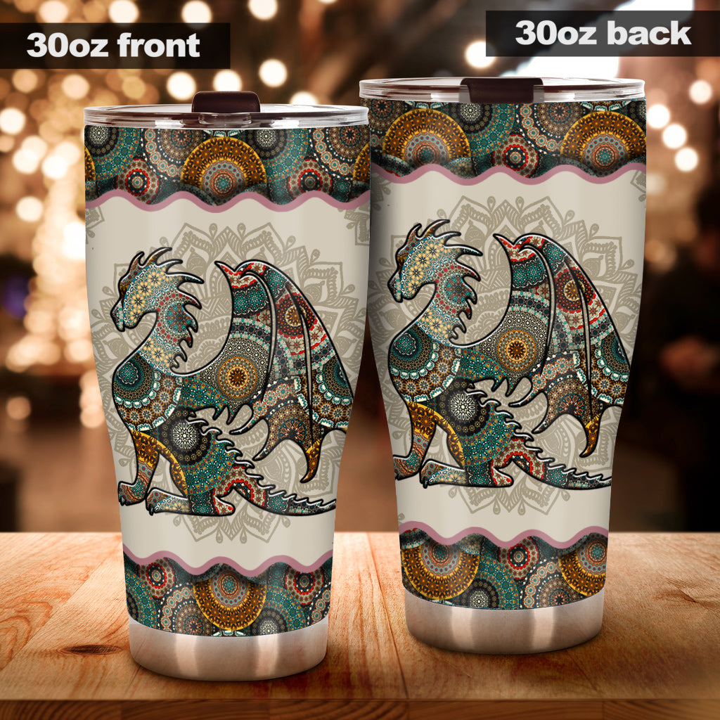 Mandala Dragon Pattern - Dragon Tumbler