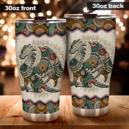 Mandala Dragon Pattern - Dragon Tumbler