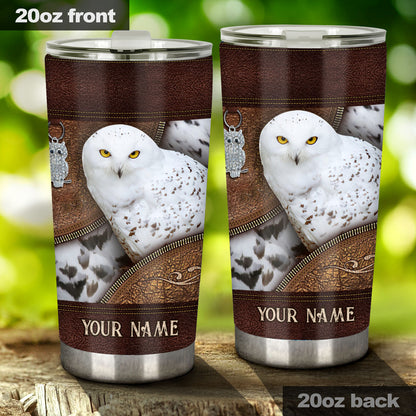 Snowy Owl - Personalized Owl Tumbler