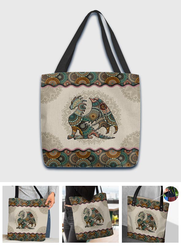 Mandala Dragon Pattern - Dragon Tote Bag