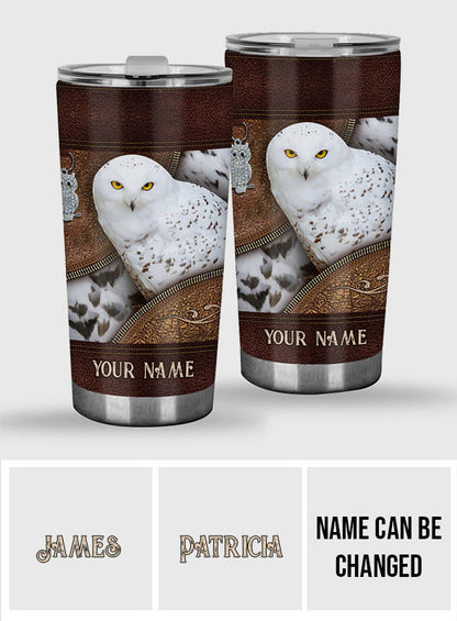 Snowy Owl - Personalized Owl Tumbler