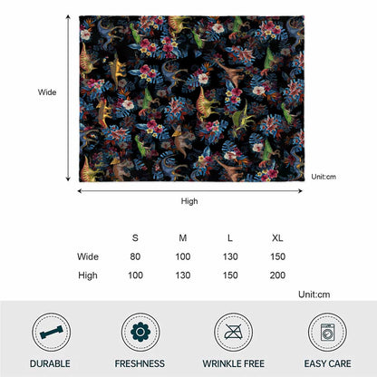 Tropical Dinosaurs Pattern - Dinosaur Blanket
