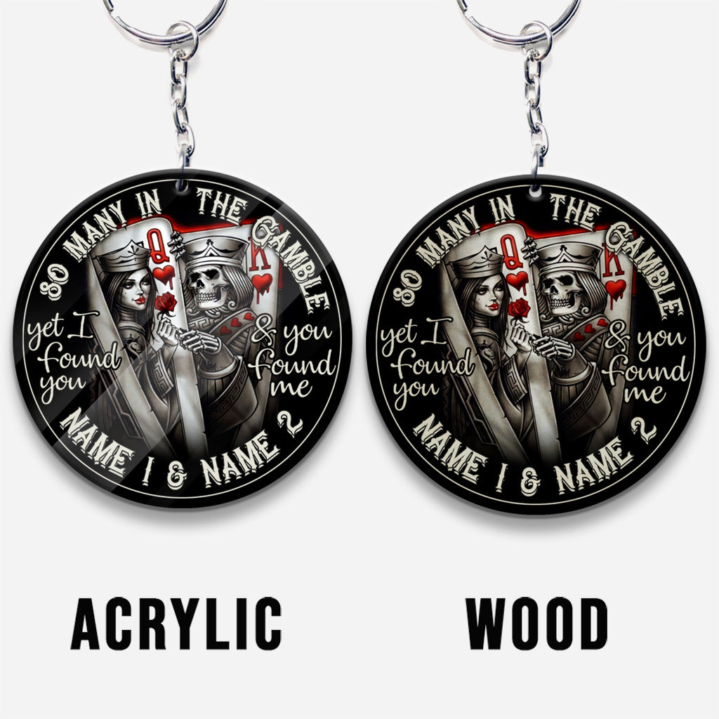 So Many In The Gamble - Personalized Poker Keychain