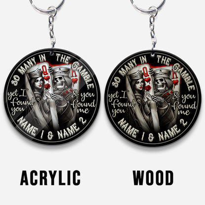 So Many In The Gamble - Personalized Poker Keychain