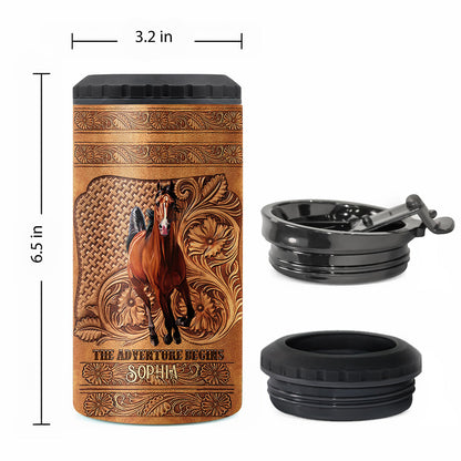 The Adventure Begins - Personalized Horse Can Cooler